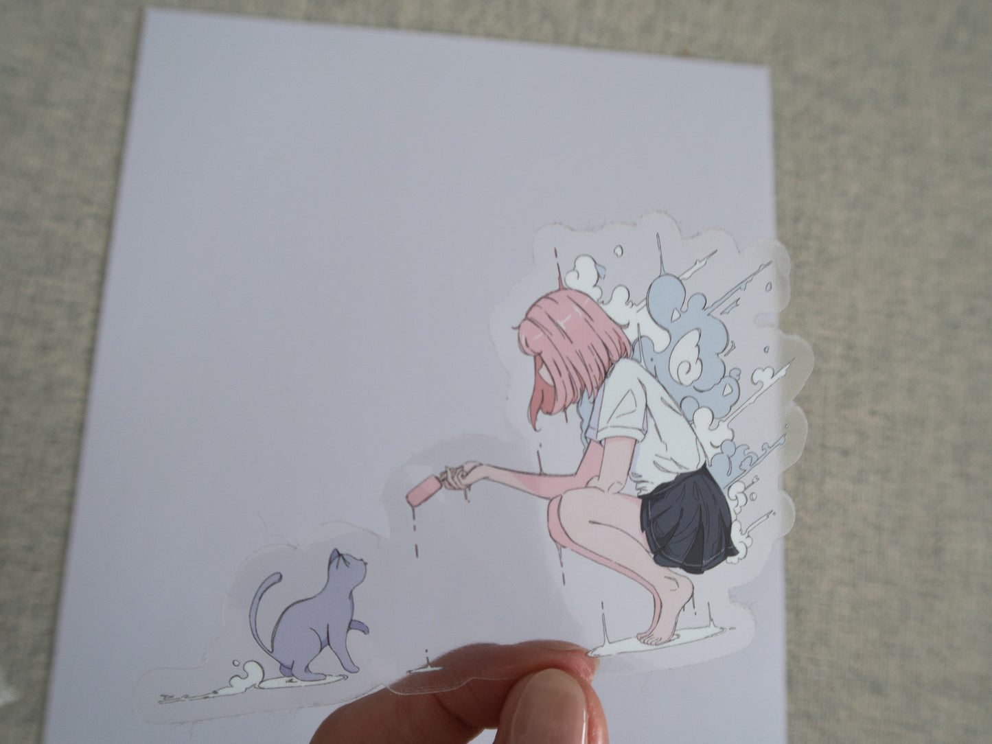 Sticker transparent "Dripping Icecream"