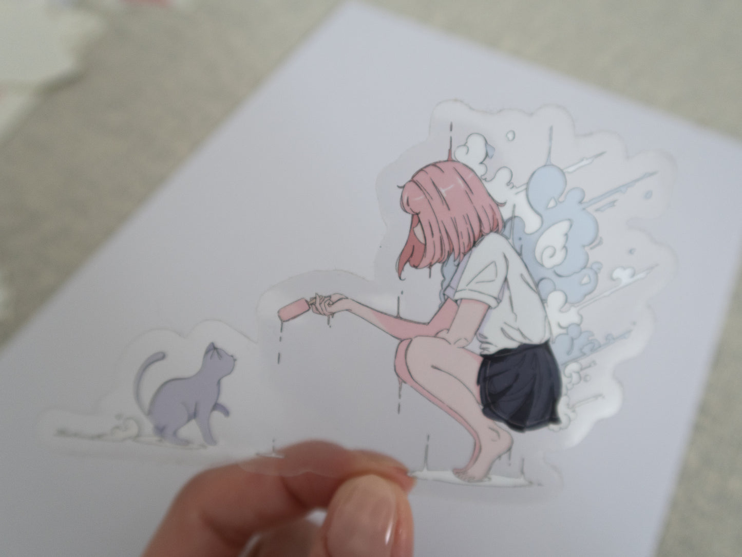 Sticker transparent "Dripping Icecream"